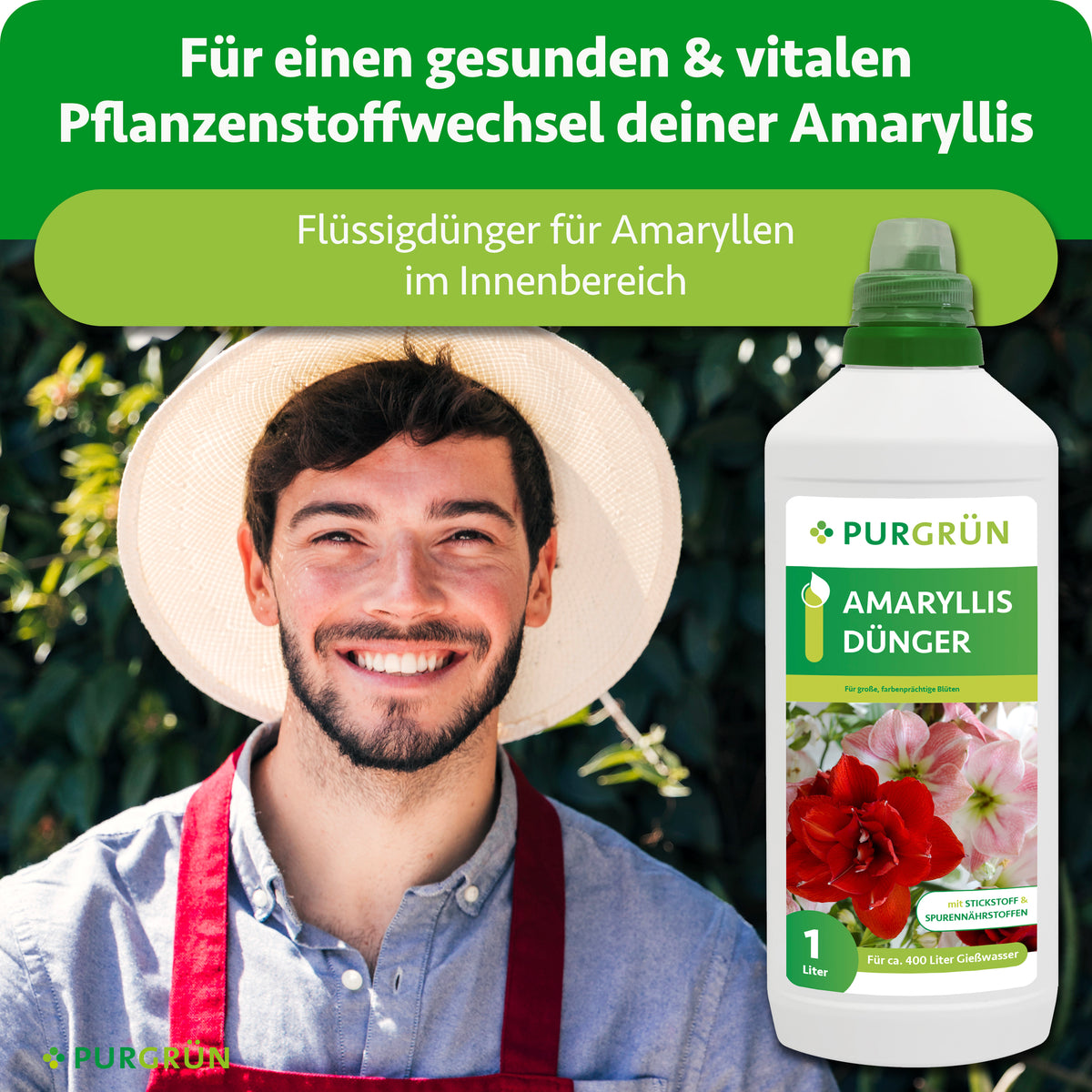 Flüssigdünger für Amaryllen im Innenbereich zur Unterstützung eines gesunden und vitalen Pflanzenstoffwechsels.