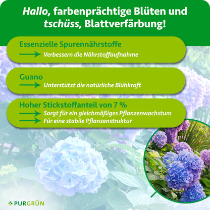 Essenzielle Spurennährstoffe verbessern die Nährstoffaufnahme, Guano unterstützt die natürliche Blühkraft und 7 % Stickstoff fördern gleichmäßiges Wachstum sowie eine stabile Pflanzenstruktur.