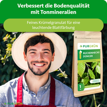 Tonmineralien verbessern die Bodenqualität; feines Krümelgranulat sorgt für eine leuchtende Blattfärbung.
