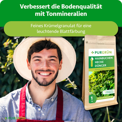 Tonmineralien verbessern die Bodenqualität; feines Krümelgranulat sorgt für eine leuchtende Blattfärbung.