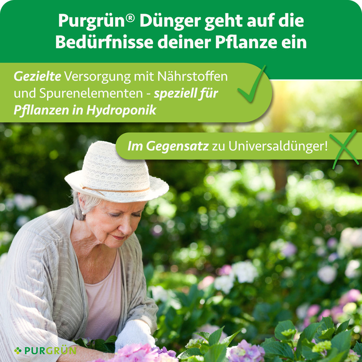 Der Hydroponik-Dünger versorgt hydroponisch kultivierte Pflanzen gezielt mit Nährstoffen und Spurenelementen – im Gegensatz zu Universaldünger.
