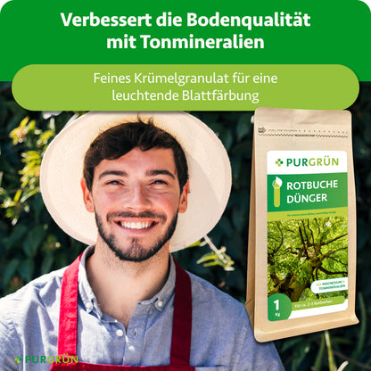 Tonmineralien verbessern die Bodenqualität; feines Krümelgranulat sorgt für eine leuchtende Blattfärbung.