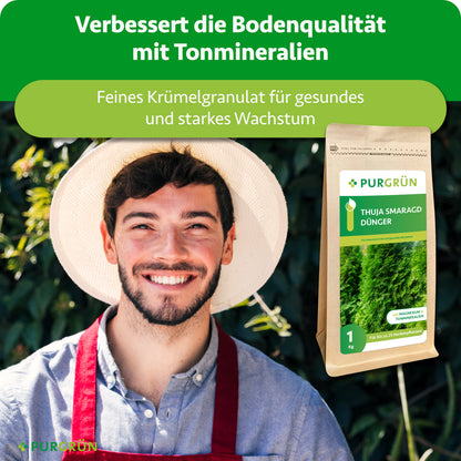Tonmineralien verbessern die Bodenqualität; feines Krümelgranulat unterstützt gesundes und starkes Wachstum.